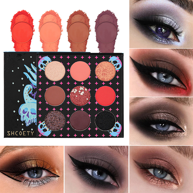 9 Colors High Pigmented Smoky Eyeshadow Palette