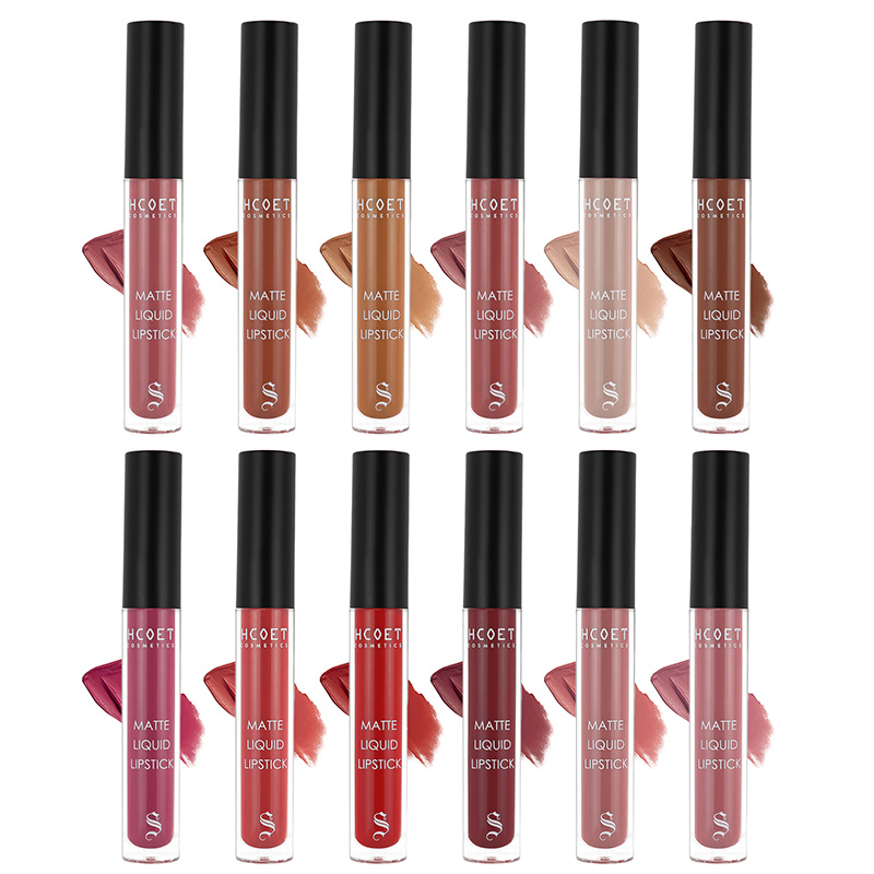 12 Color Mist Face Lip Thread Pen Lip Glaze Set