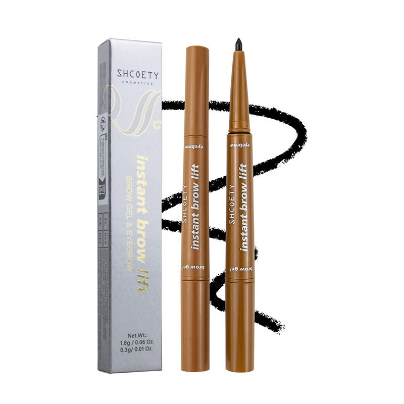 Automatic Rotating Double Head Eyebrow Pen With Eyebrow Gel