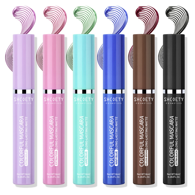 6 Rainbow Color Long Lasting Waterproof Mascara